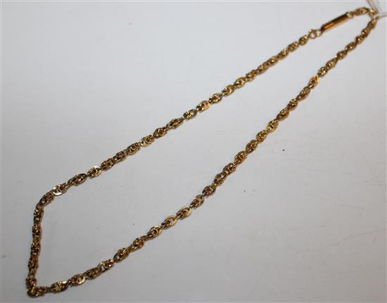 18ct gold fancy link chain